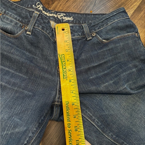 American Eagle Outfitters Indigo Straight Leg size 10 denim neutral classic - Picture 4 of 15